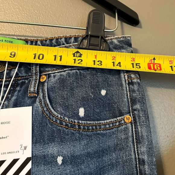 NWT Free People Sandrine Rose Sz 28/US 6 Polka dot High-rise Skinny Jeans! - Picture 9 of 16